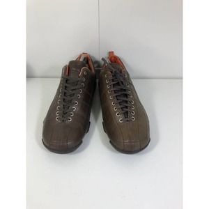Medium Unique Round Toe Sample Pair Lace Up Shoes Brown Men's US 9